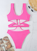 Sexy Solid Color Slim One-piece Bikini