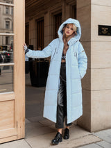 Thick Hooded Long Cotton-padded Jacket Coat