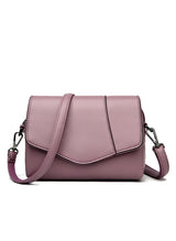 Soft Leather Flip Small Round Shoulder Bag
