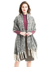 Thick Tassel Color Matching Thick Scarf