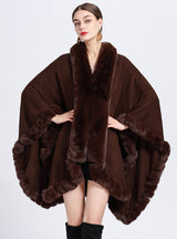Irregular Large Size Knitted Loose Shawl Cloak
