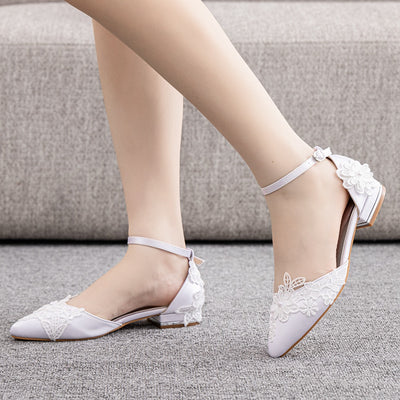 2 cm Flat Heel Casual Pointed Wedding Sandals