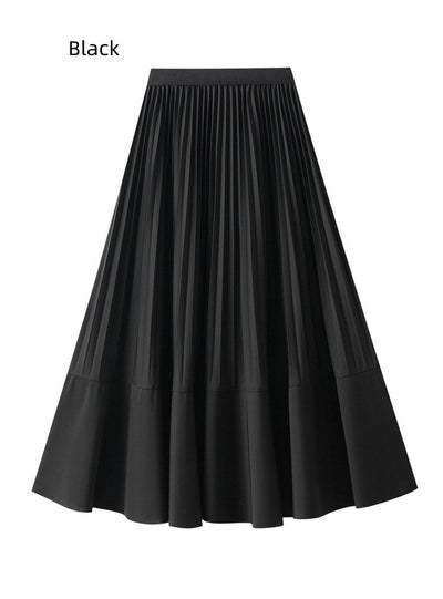 Pleated High Waist Slim Skirt