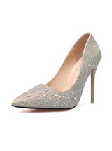Pointed Diamond Rhinestone Wedding Shoes