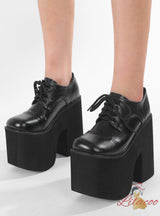 Round-headed Thick-soled Thick Heel Shoes