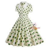 50 Hepburn Retro Polka-dot Dress