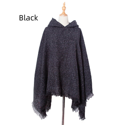 Pure Black Hooded Cloak