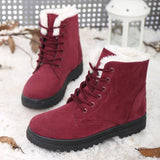 Women Warm Flat-heeled Snow Boots