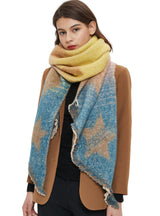 Jacquard Color Matching Star Bevel Scarf