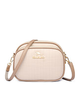 Small Round Bag Contrast Check Shoulder Bag