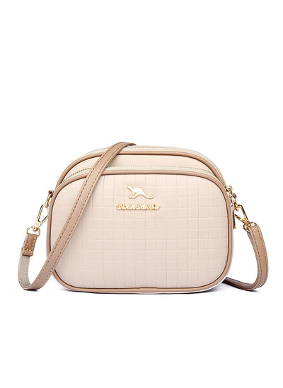 Small Round Bag Contrast Check Shoulder Bag