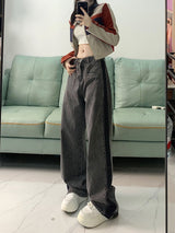 Loose Straight High-waisted Jeans