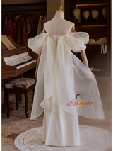 Ivory Strapless Pleats Wedding Dress