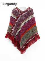 Retro National Style Hooded Cape Shawl