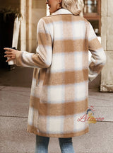 Casual Retro Long Double-breasted Suit Collar Coat