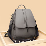 Tassel Solid Color Large Capacity Backpack