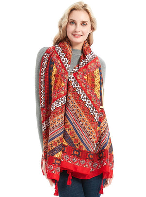 National Wind Travel Sun Protection Shawl Scarf