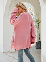 Large Size Knitted Cardigan Sweater Coat