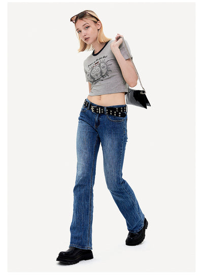 Retro Contrast Short Short Sleeve T-shirt