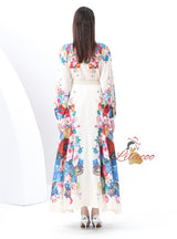 Palace Retro Lantern Sleeve Button Split Printed