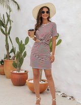 Irregular Hollow Round Neck Dress