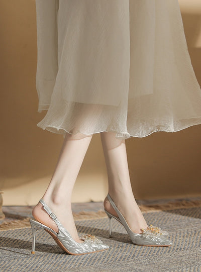 Pointed High Heels Women's Stiletto Wedding Shoes