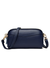 Small Double Zipper Messenger Bag Clutch Bag