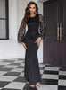 Mermaid Long Sleeve Sequins Party Dress