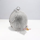 Tassel Small Round Handbag Dinner Bag