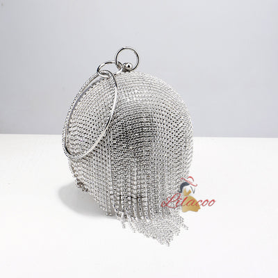 Tassel Small Round Handbag Dinner Bag