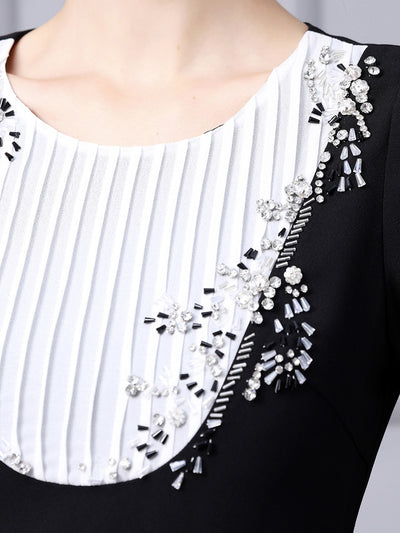 Black Long Sleeve Mother Of The Bride Dress