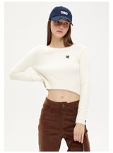 Open-back Imitation Mink Wool Knitted Sweater