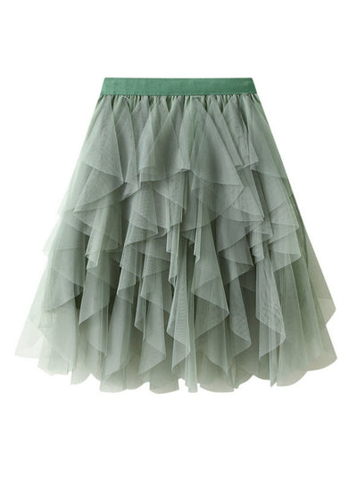 Summer Mesh Fluffy Skirt Short Skirt