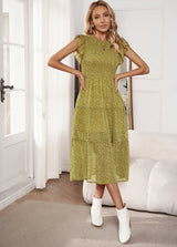 Women Summer Chiffon Floral Dress