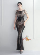 Sequins Beading Mermaid Prom Dress