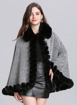 Wool Knitted Cardigan Shawl Cloak