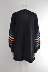 Spliced Loose Sweater Coat