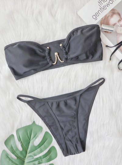 Sexy Women Metal Accessories Bikini