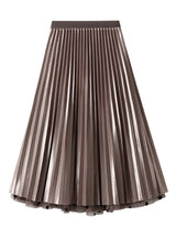 Polka Dot Mesh Pleated Skirt