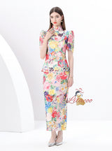 Two-piece Lace Short-sleeved Shirt Two Piece