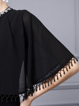 Black Beading Mother Of the Brides Dress