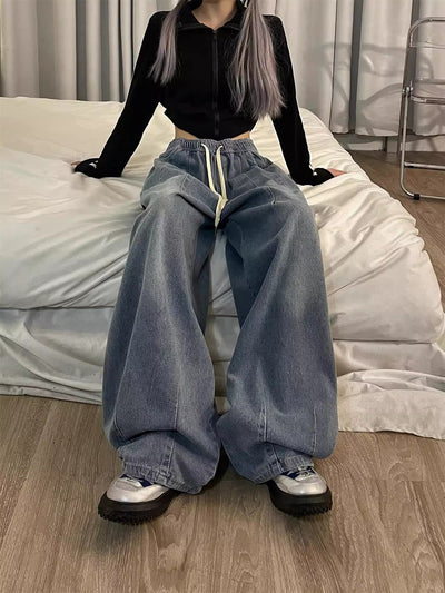Loose Bloomers Casual Wide-leg Jeans