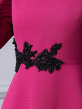 Fuchsia Beading Mother Of The Bride Dress