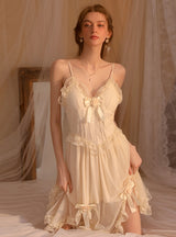 Sexy Mesh Perspective Suspender Nightdress