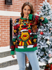 Casual Christmas Snowman Cartoon Pullover Sweater
