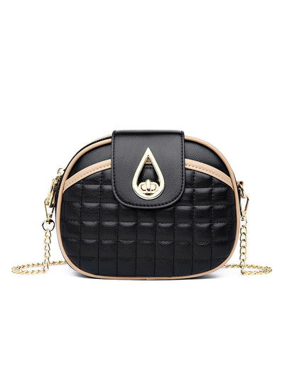 Chain Slung Shoulder Small Round Bag