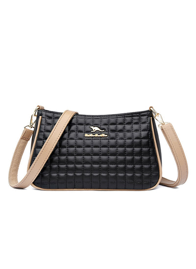 Plaid Messenger Bag Simple Shoulder Bag