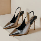 Thin-heeled Pointed Hollow High-heeled Sandals