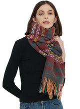 Thickened Wavy Striped National Wind Scarf Shawl