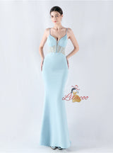Sexy Mermaid Spaghetti Straps Prom Dress